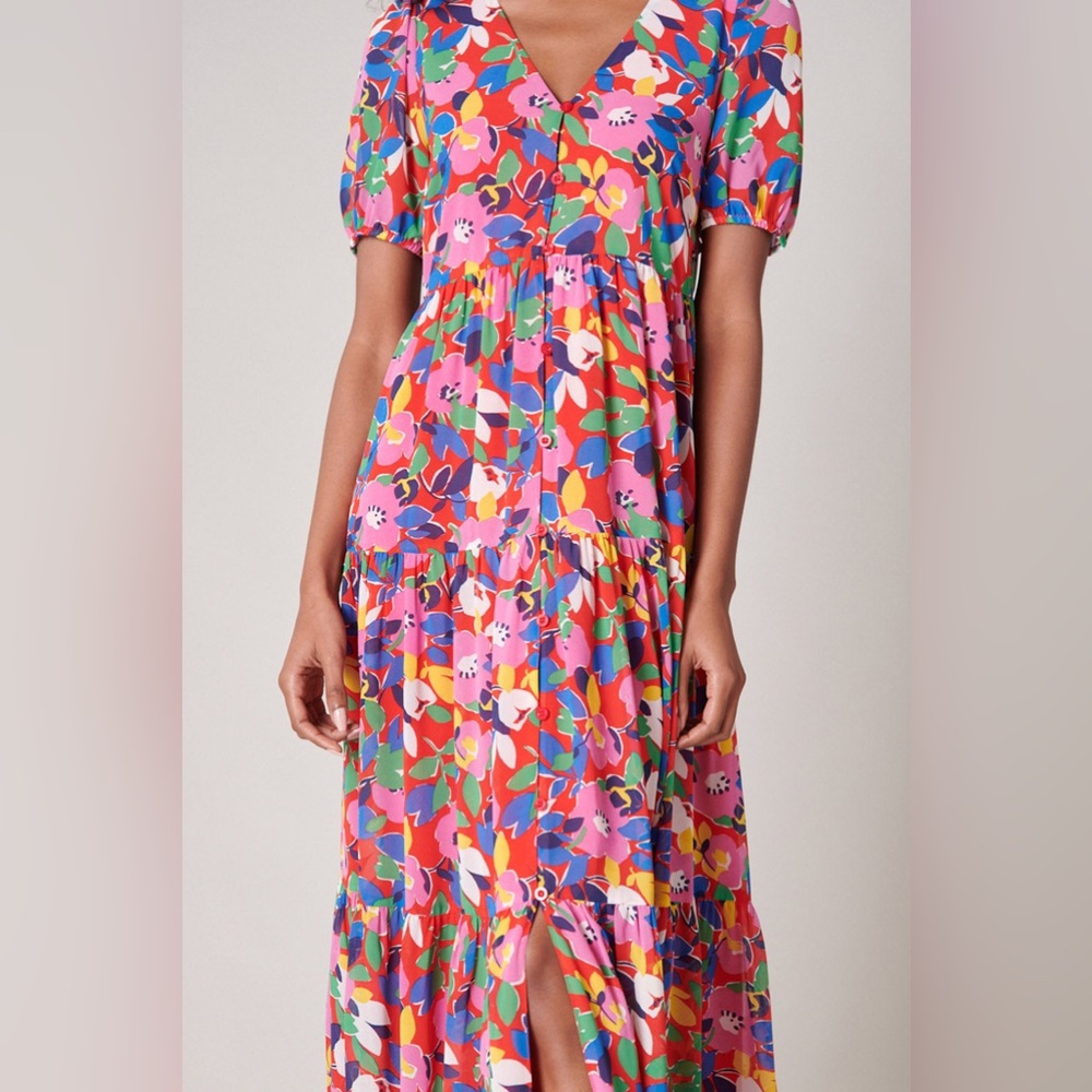 Sugarlips Multicolor Floral Maxi Dress - Pink, Red, Blue, Green, Purple